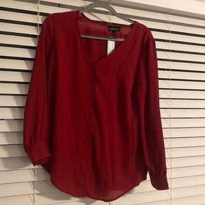 Wine red work blouse ! New with tags